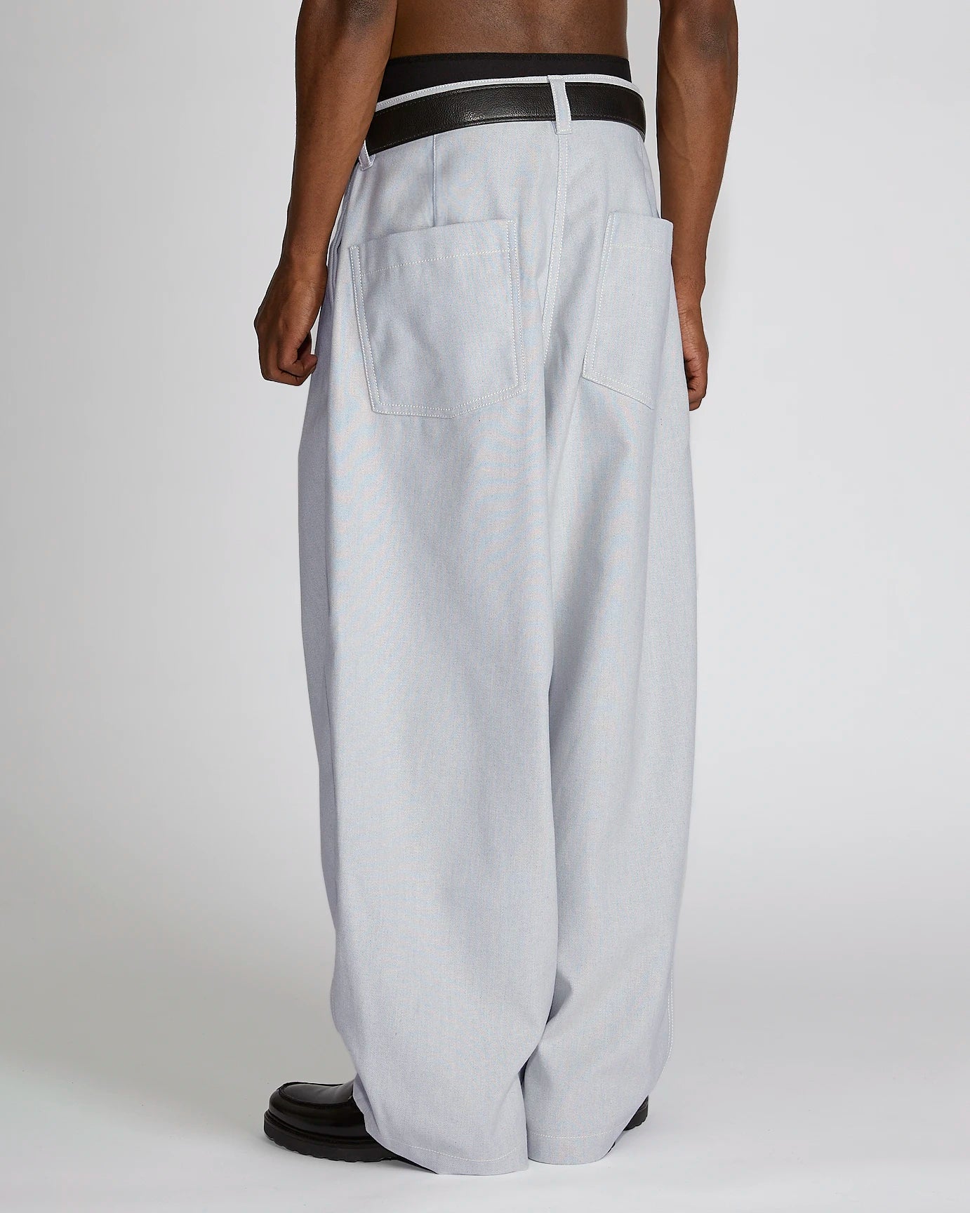 LaFrance Light Blue Double Pleated Denim